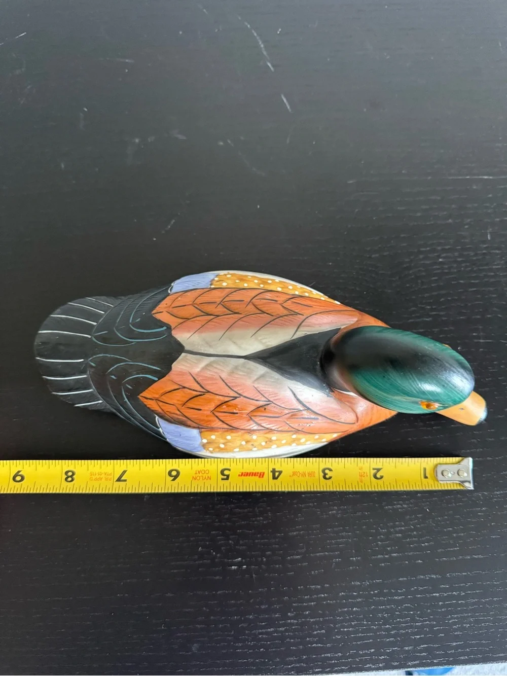 Vintage Ceramic Mallard Duck Figurine Retro Cabin Decor
